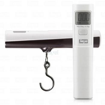 Sansui Electronics Battery-Free Portable Digital Luggage Scale with Metal Hook (50 kg, White)